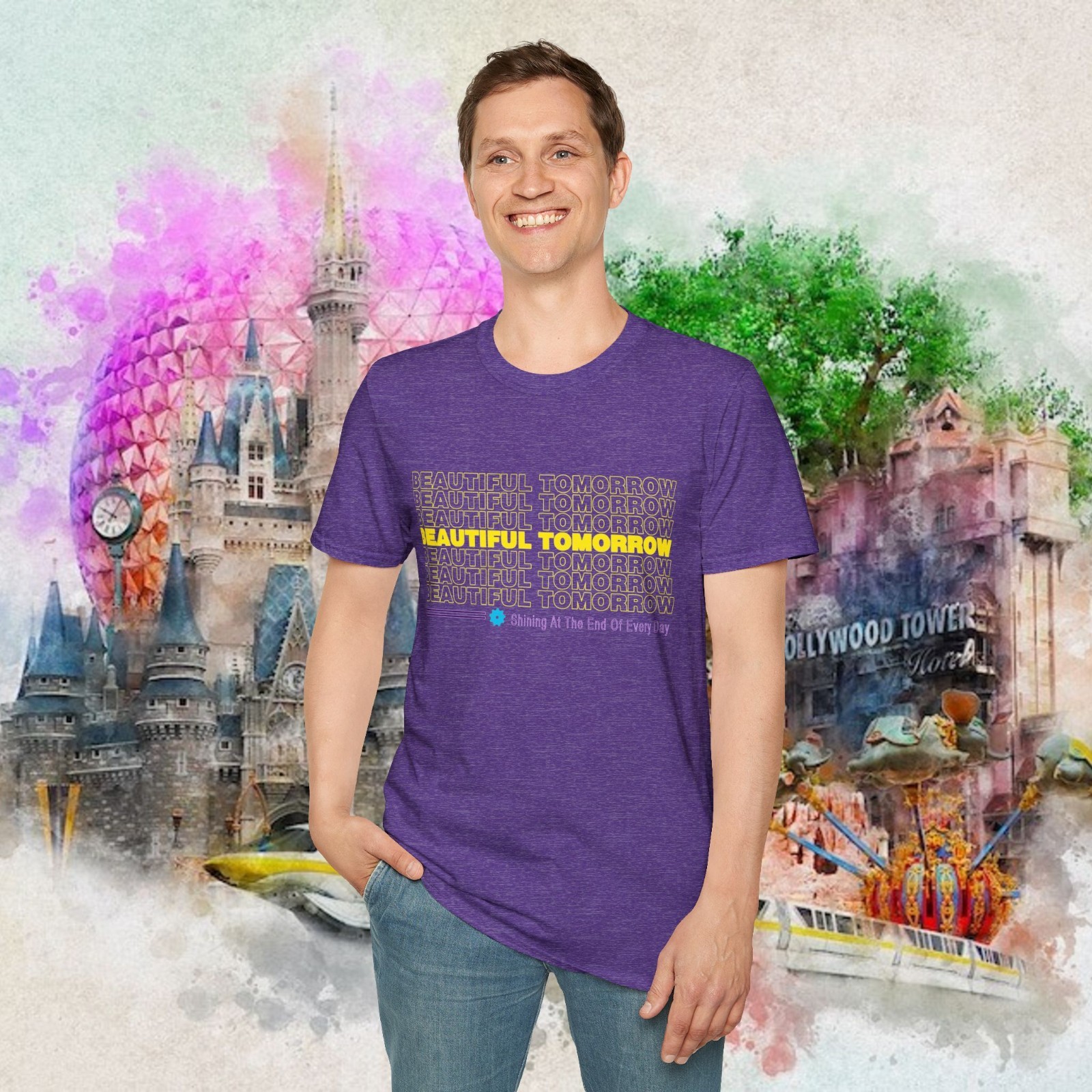 Disney World Carousel of Progress Large T-Shirt custom unisex men women retro
