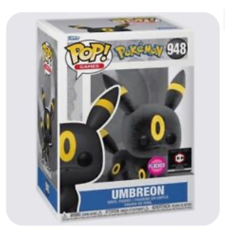 Funko Pop! Games Pokemon – Umbreon #948 Flocked Brand New w/ Pop Protector