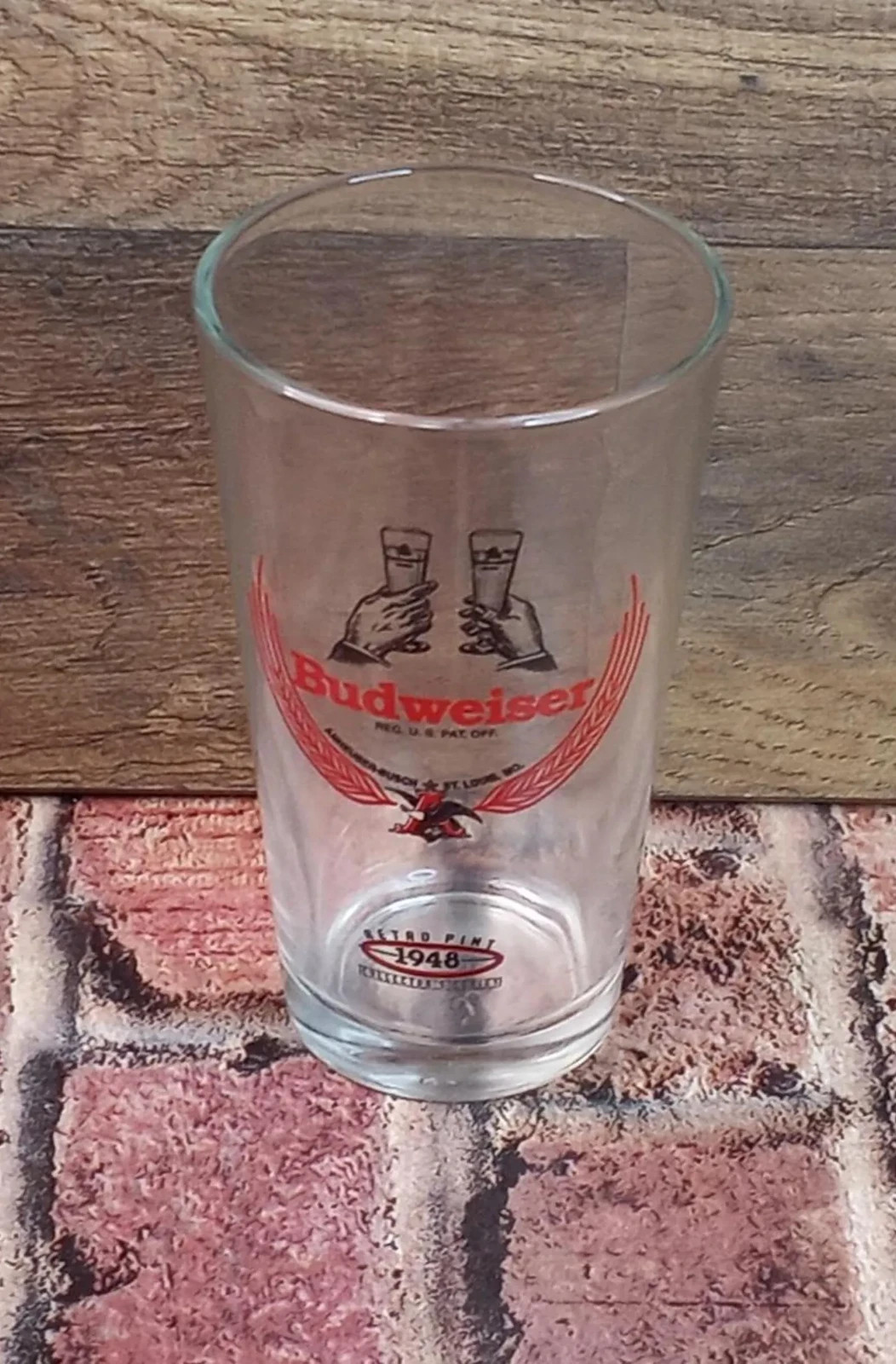 Vintage Budweiser Beer Lager Glass – Retro Pint 1948 Collectors Series