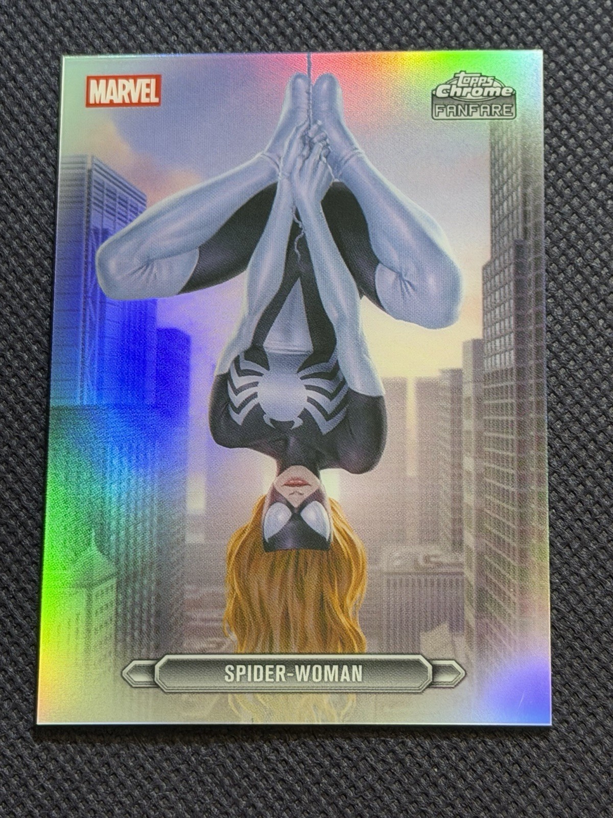 2026 Topps Chrome Marvel Spider-Woman Fanfare Refractor Insert #FF-42 SP