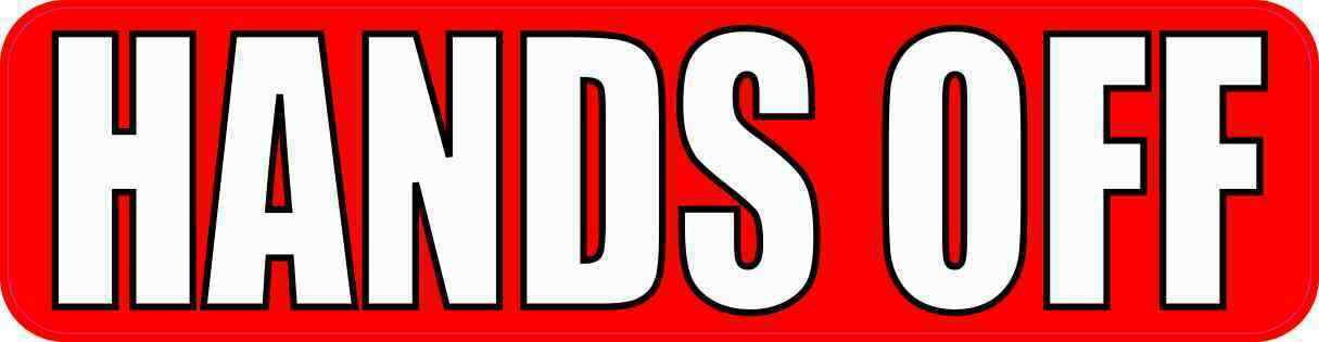 8×2 Red Hands Off Magnet Vinyl Magnetic Do Not Touch Business Sign Magnets Signs