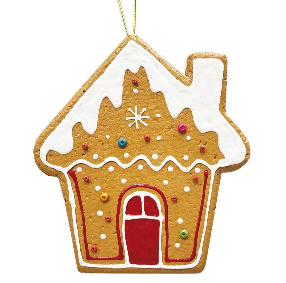 7″ STPGOODS Gingerbread House Christmas Tree Ornament, Large Decorative Cookie