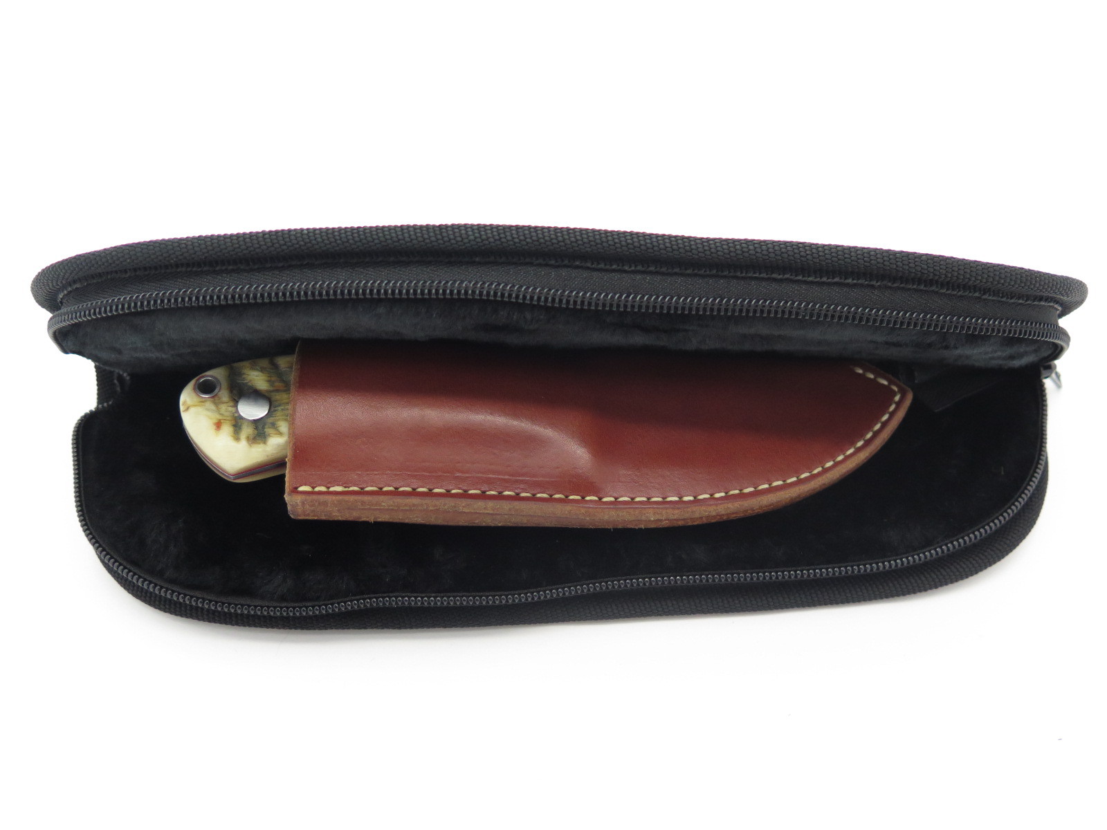 11″ Padded Zip Up Folding Custom Fixed Blade Knife Storage Case Pouch Sheath New