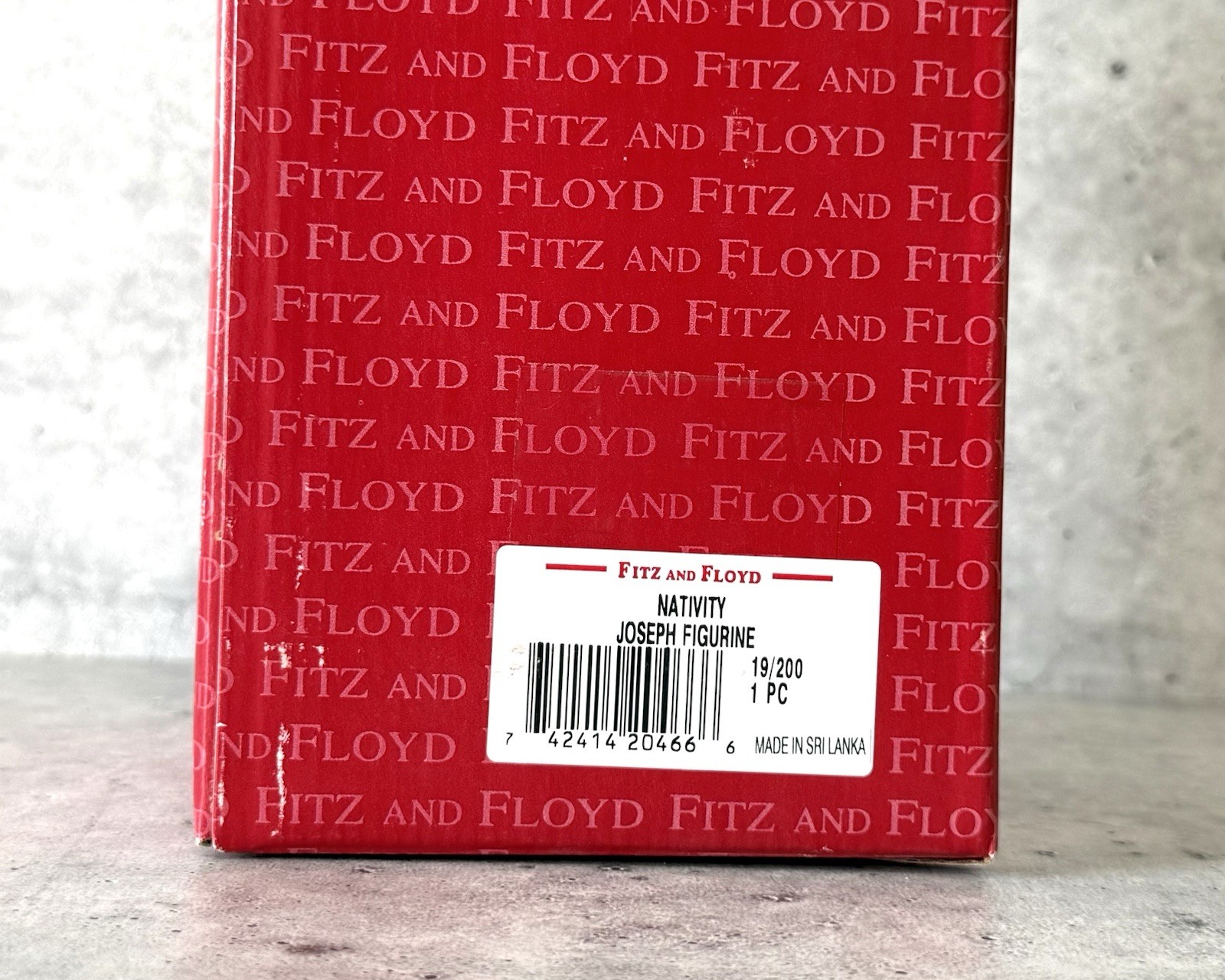 Fitz & Floyd Nativity Joseph Figurine 9.5″ 19/200 In Box Mint Cond