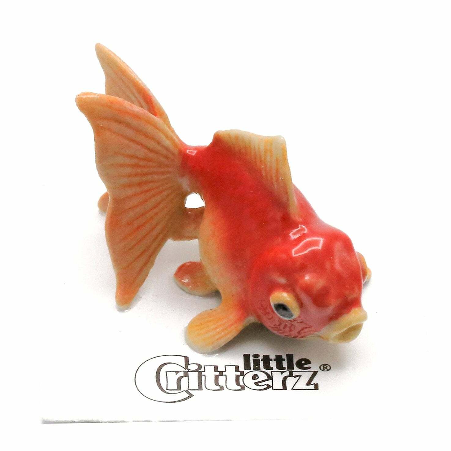 Little Critterz Fish – Fantail Goldfish “Fancy” – miniature porcelain figurine