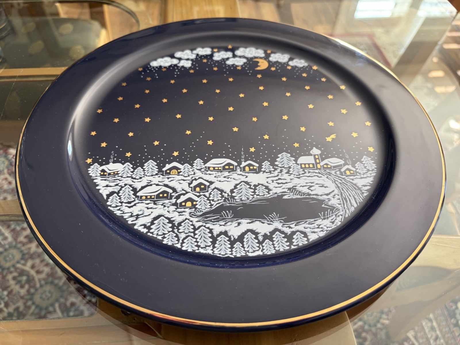 Waechtersbach Winter Dreams 12″ Chop Plate (Round Platter) West Germany