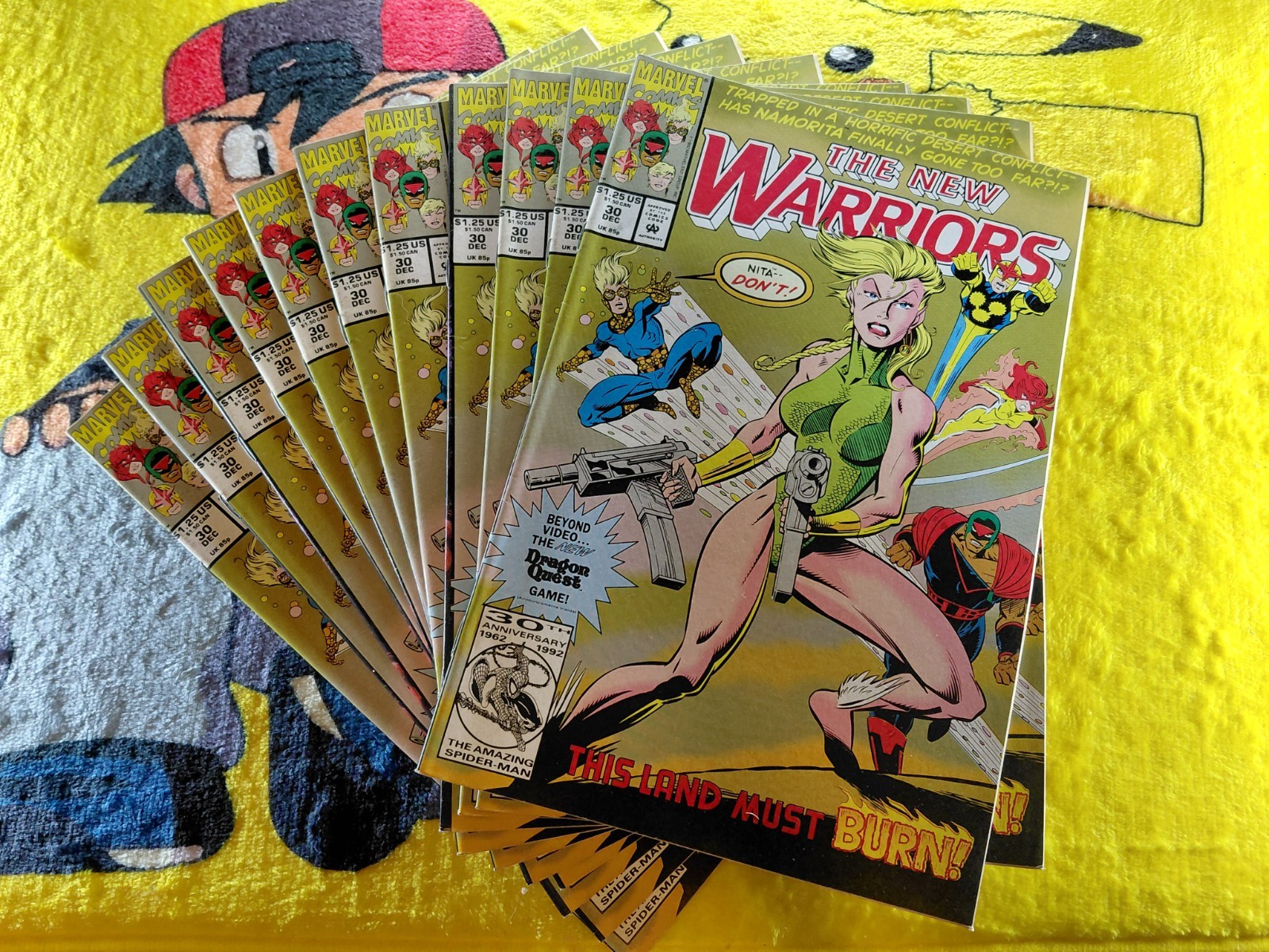 The New Warriors #30 (1992) Marvel 30th Anniversary Stamp Cover Darick Robertson