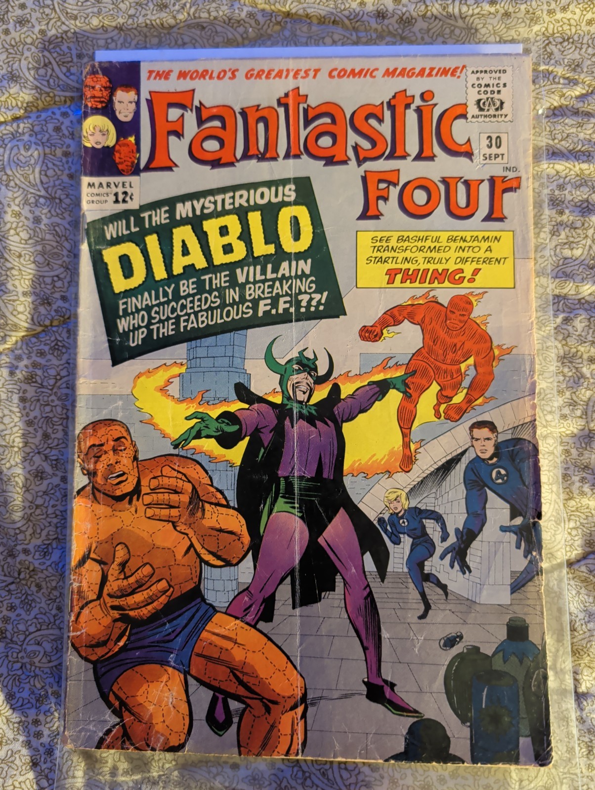 Fantastic Four #30 Kirby/Stone & Lee. 1st App. Diablo 1964