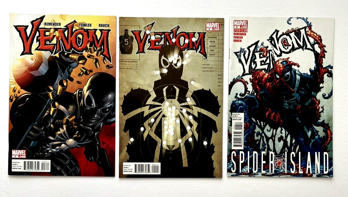 Venom #3, #5, #6 Spider-Island Flash Thompson Run (Marvel Comics October 2011)