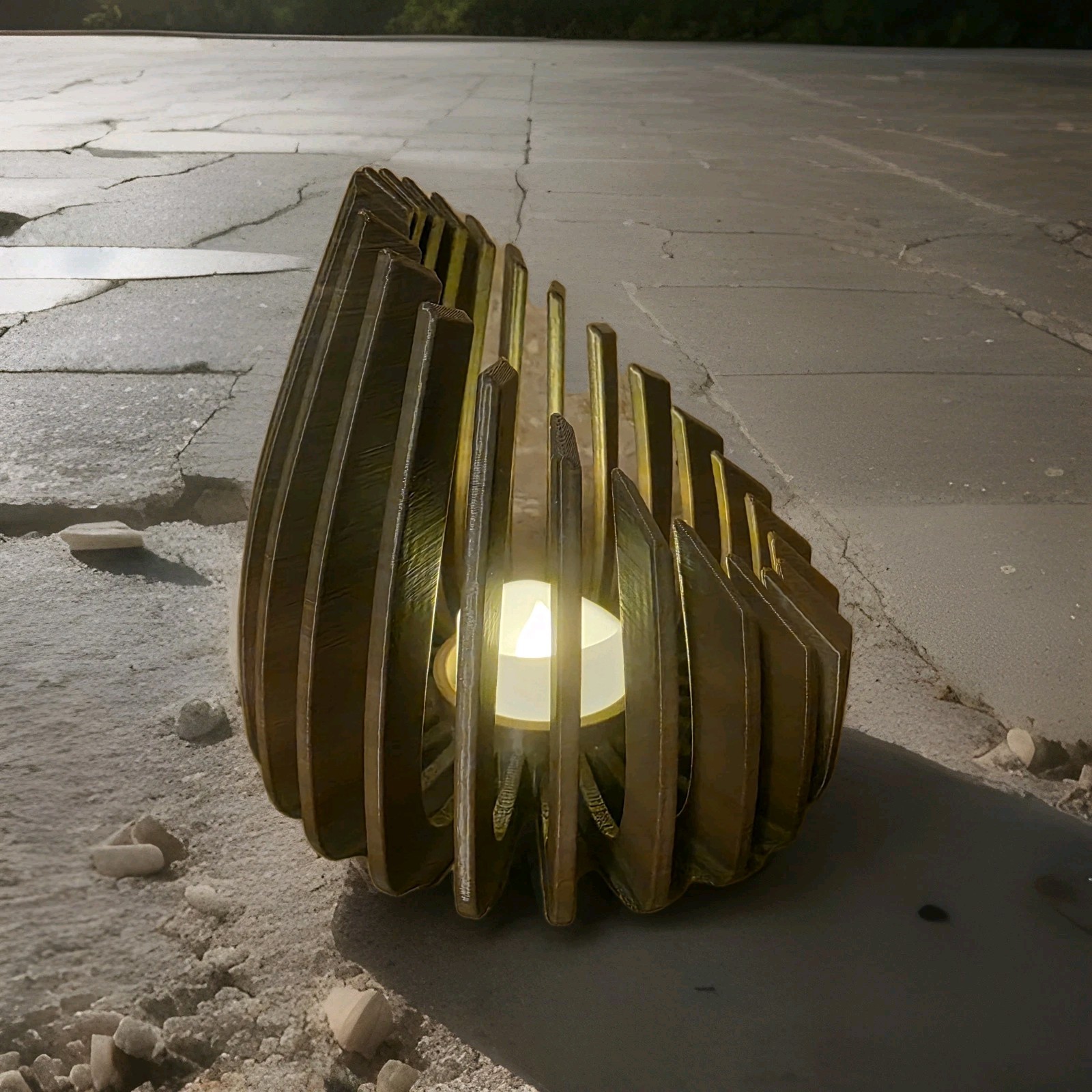 Art Deco Modern Spiral Tea Light