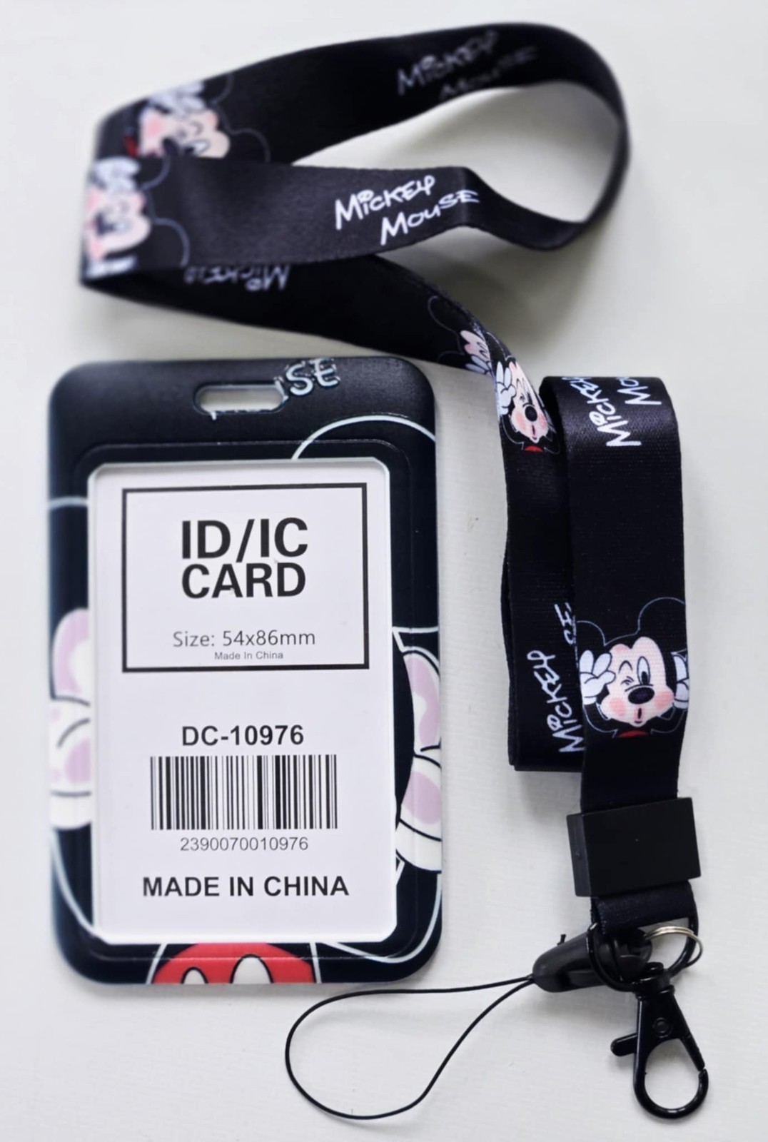Mickey Mouse Lanyard ID Card Holder Keychain Neck Strap