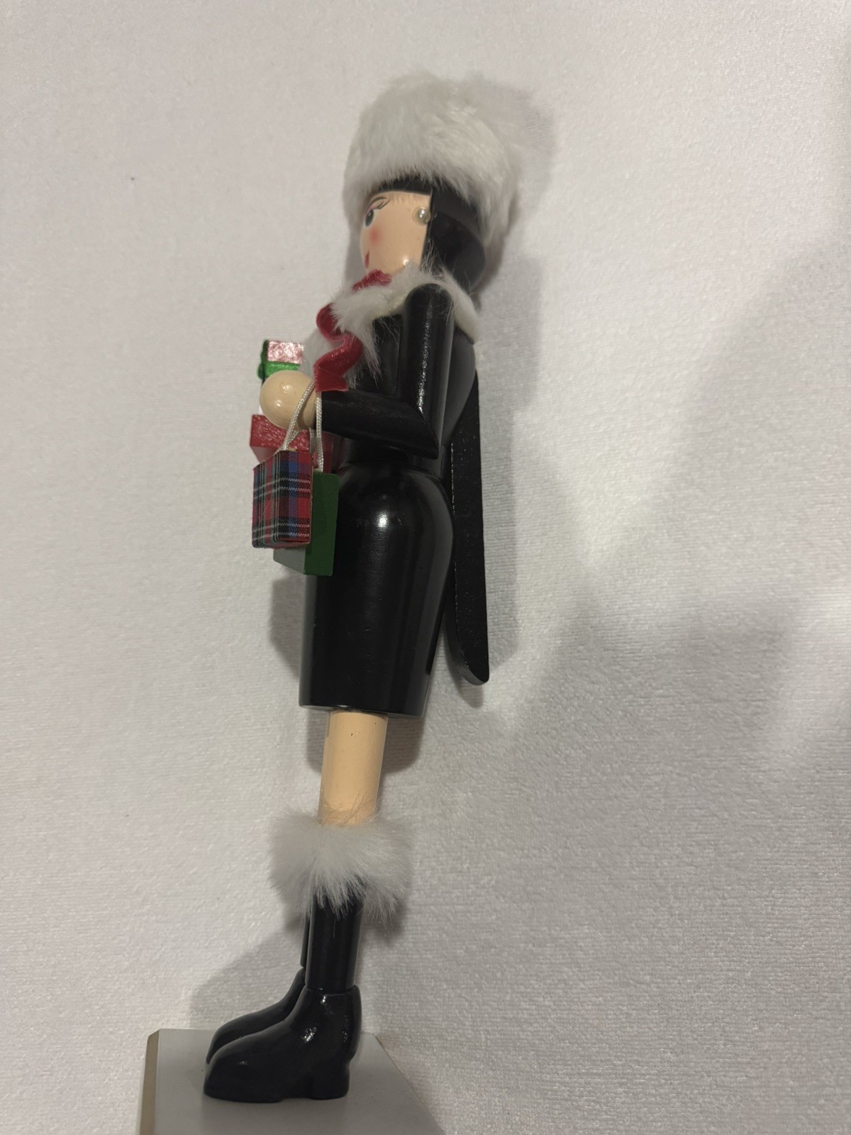 Nutcracker Shopping Girl Woman 14″ Holiday Decor New