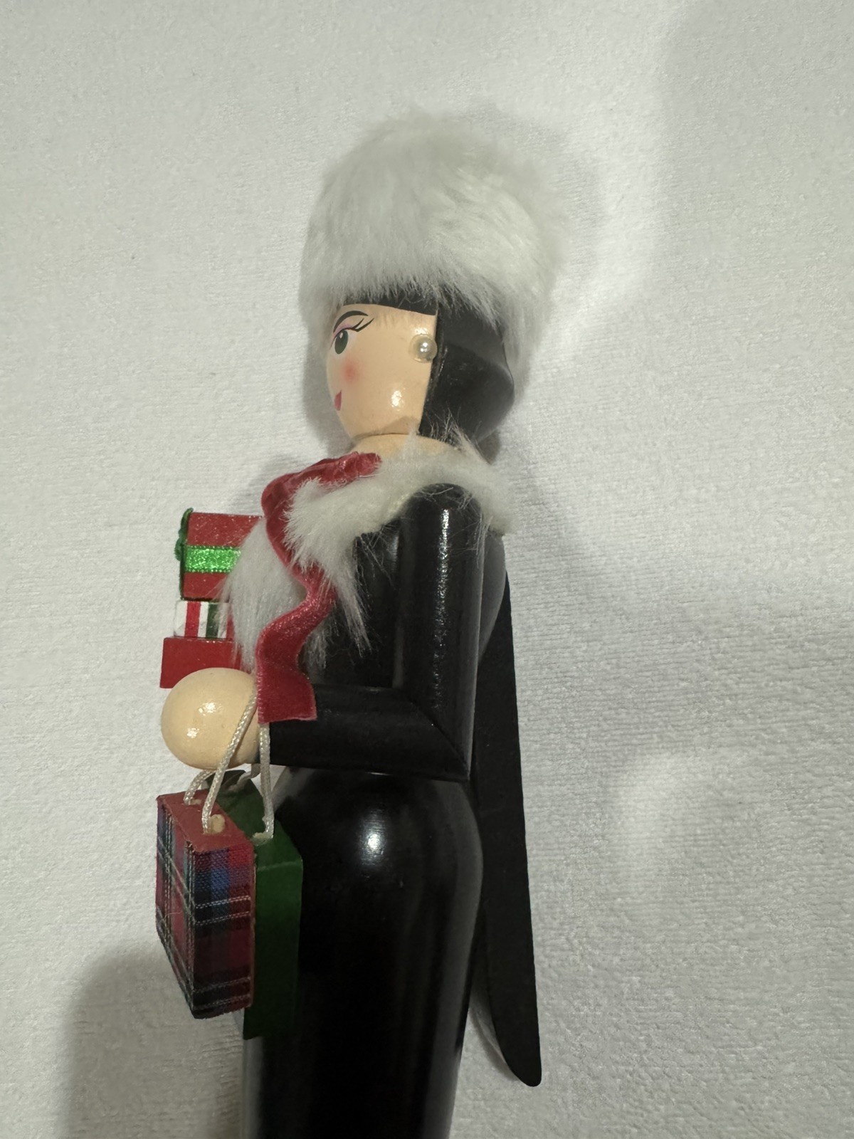 Nutcracker Shopping Girl Woman 14″ Holiday Decor New