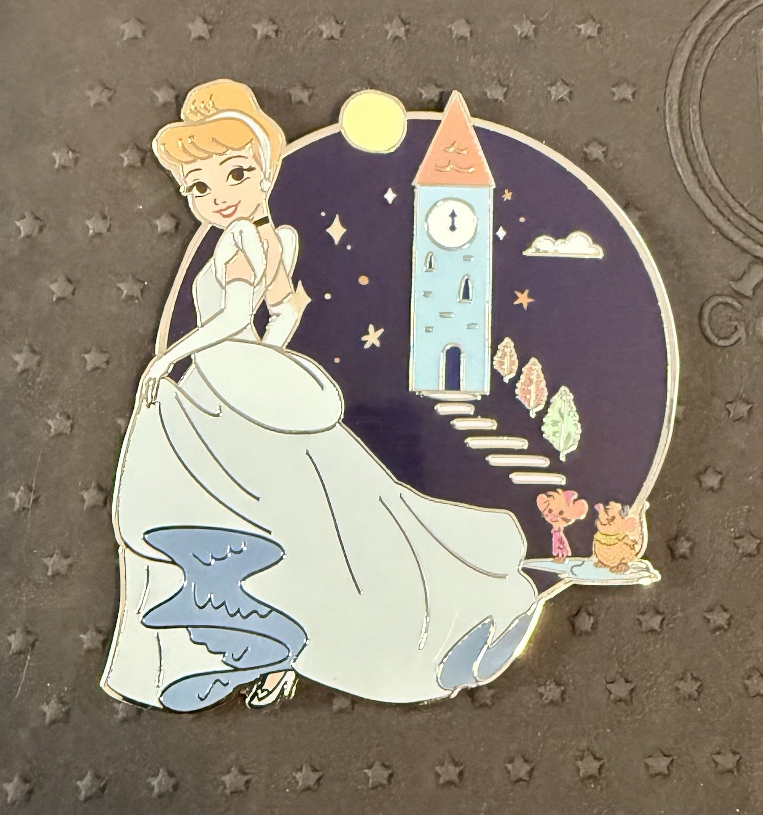 Palm Pink A La Mode PIn 3″ Disney Princess Enchanted Kingdoms SE 250 Cinderella