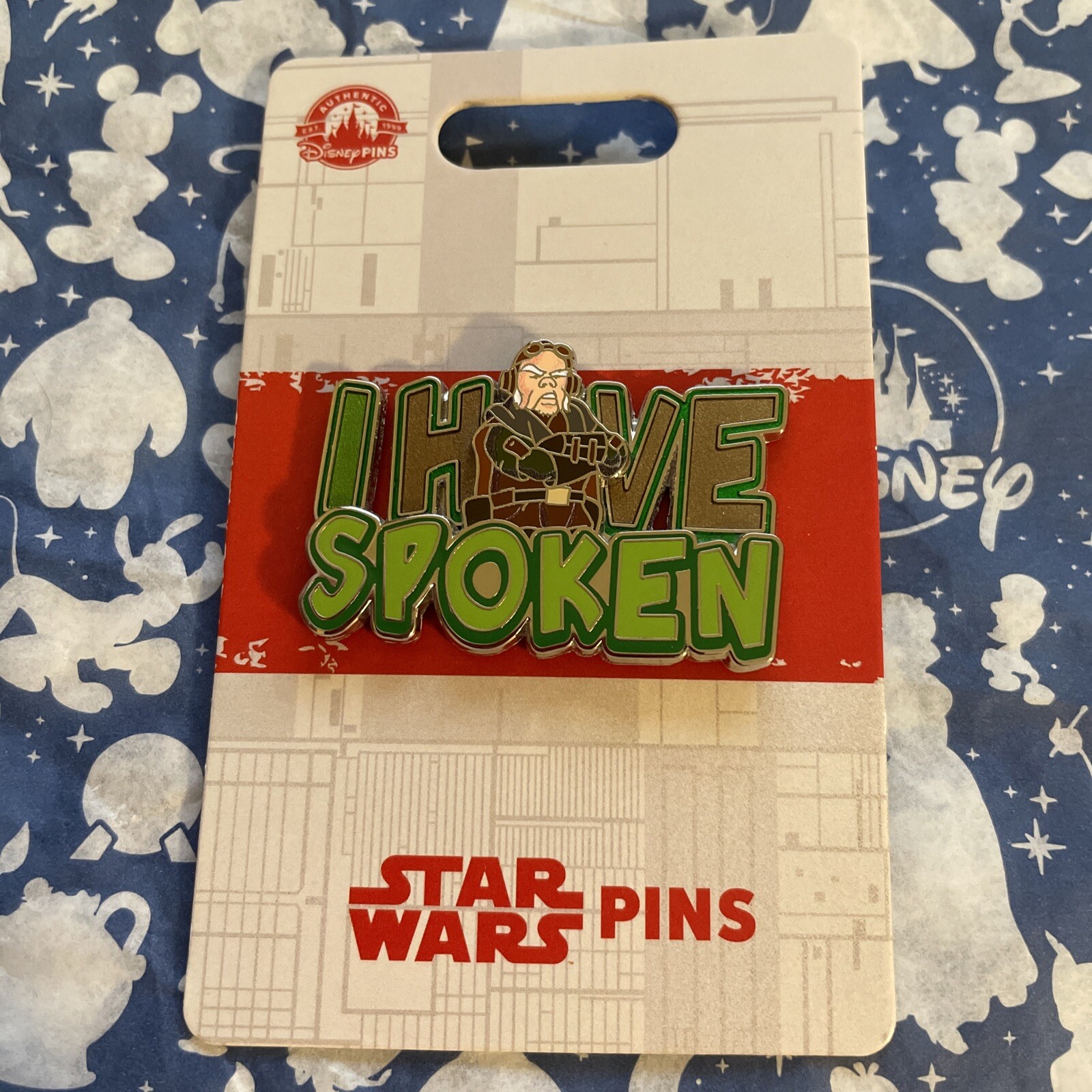 NEW Walt Disney Parks Star Wars Quote Mandalorian Kuiil “I Have Spoken” Pin