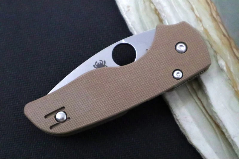 Spyderco Lil Native Compression Lock – Brown G-10 / Satin CPM-15V Blade