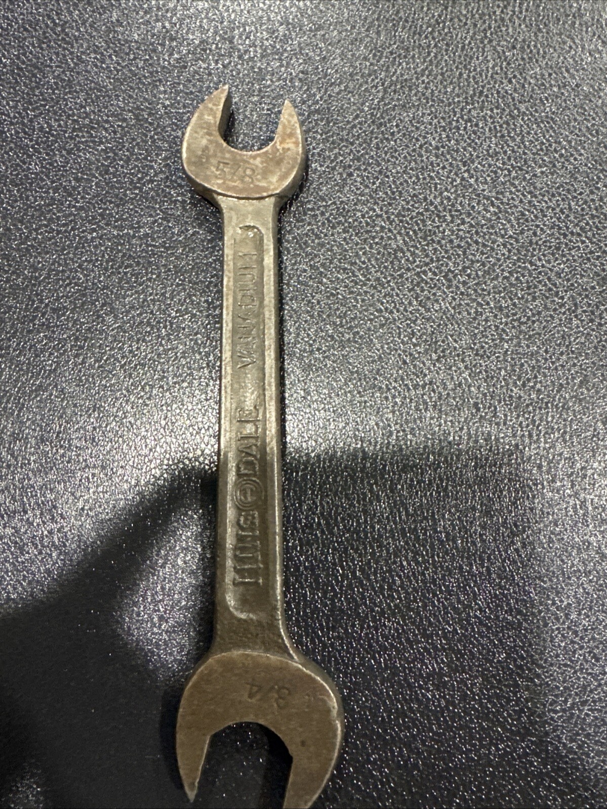 HINS DALE Chrome Vanadium Steel Wrench 3/4 And 5/8 Combo Vintage