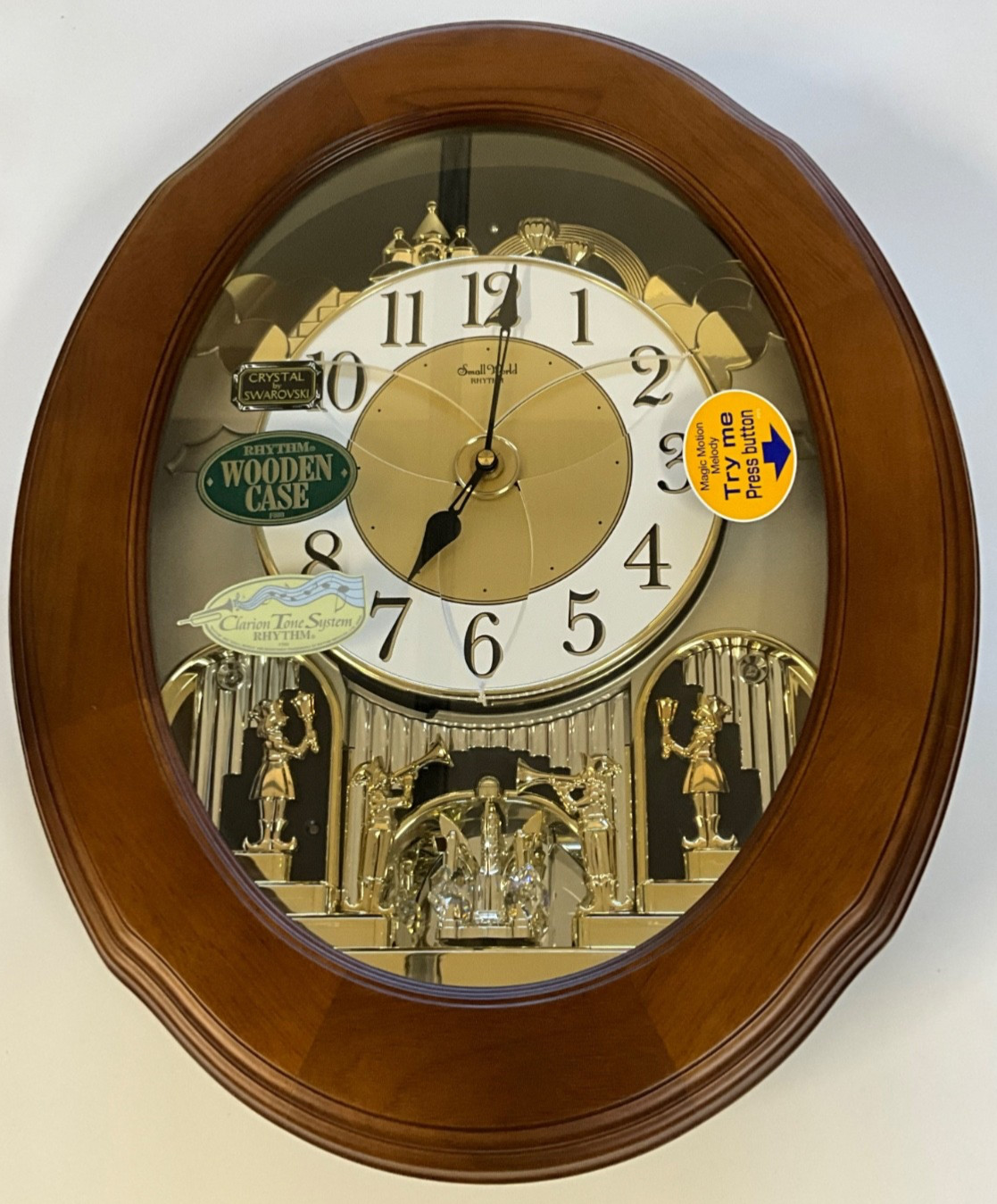 SMALL WORLD RHYTHM TIMECRACKER CLOCK SWAROVSKI CRYSTAL MUSIC MOTION 4MH780-R