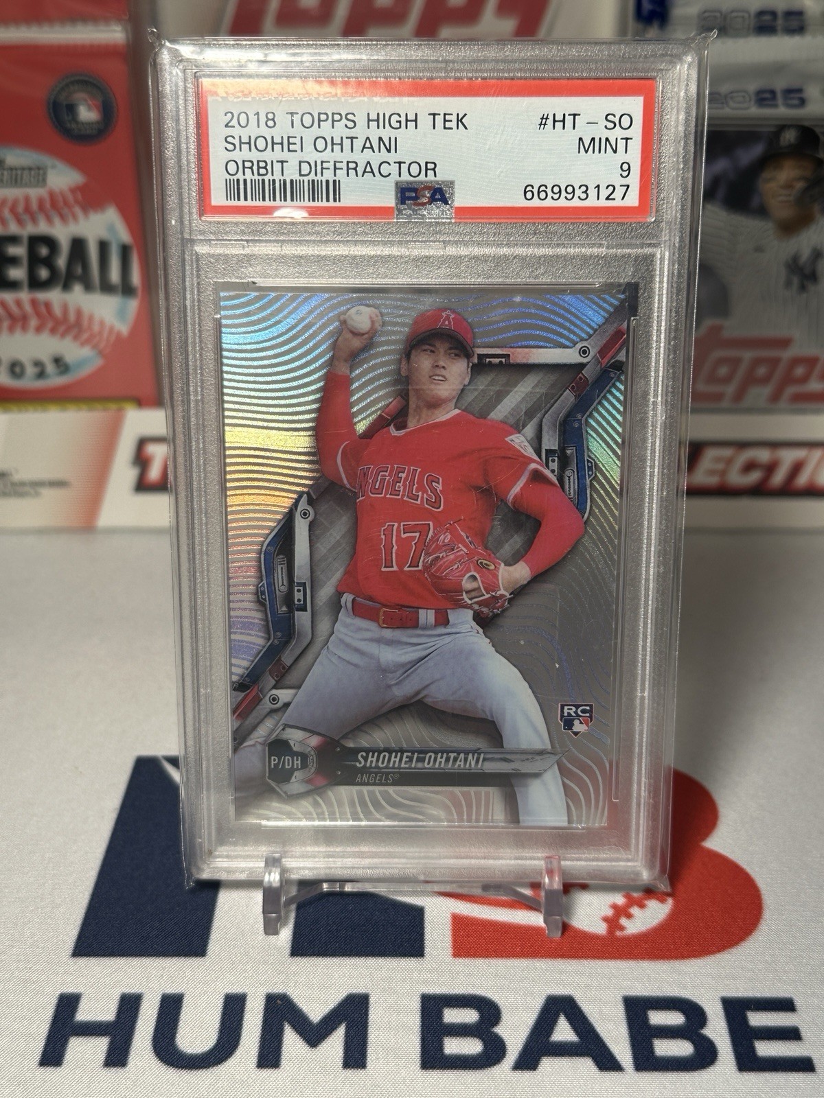 2018 Topps High Tek Orbit Diffractor SP #HT-SO Shohei Ohtani PSA 9 Angels Dodger