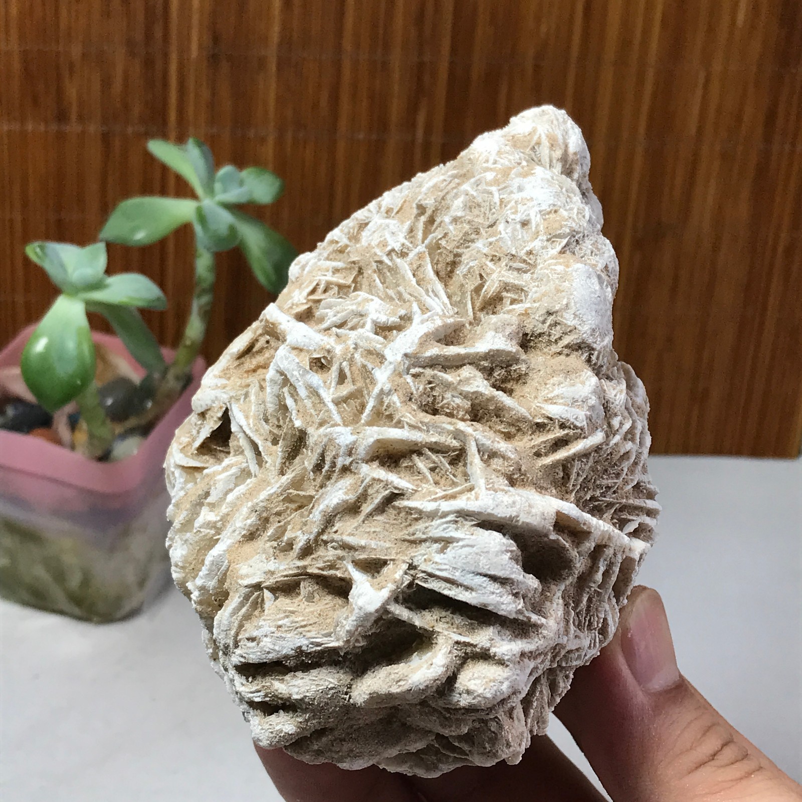 97mm Natural Desert Rose Original Mineral Specimen Stone Crystal 431g A1608