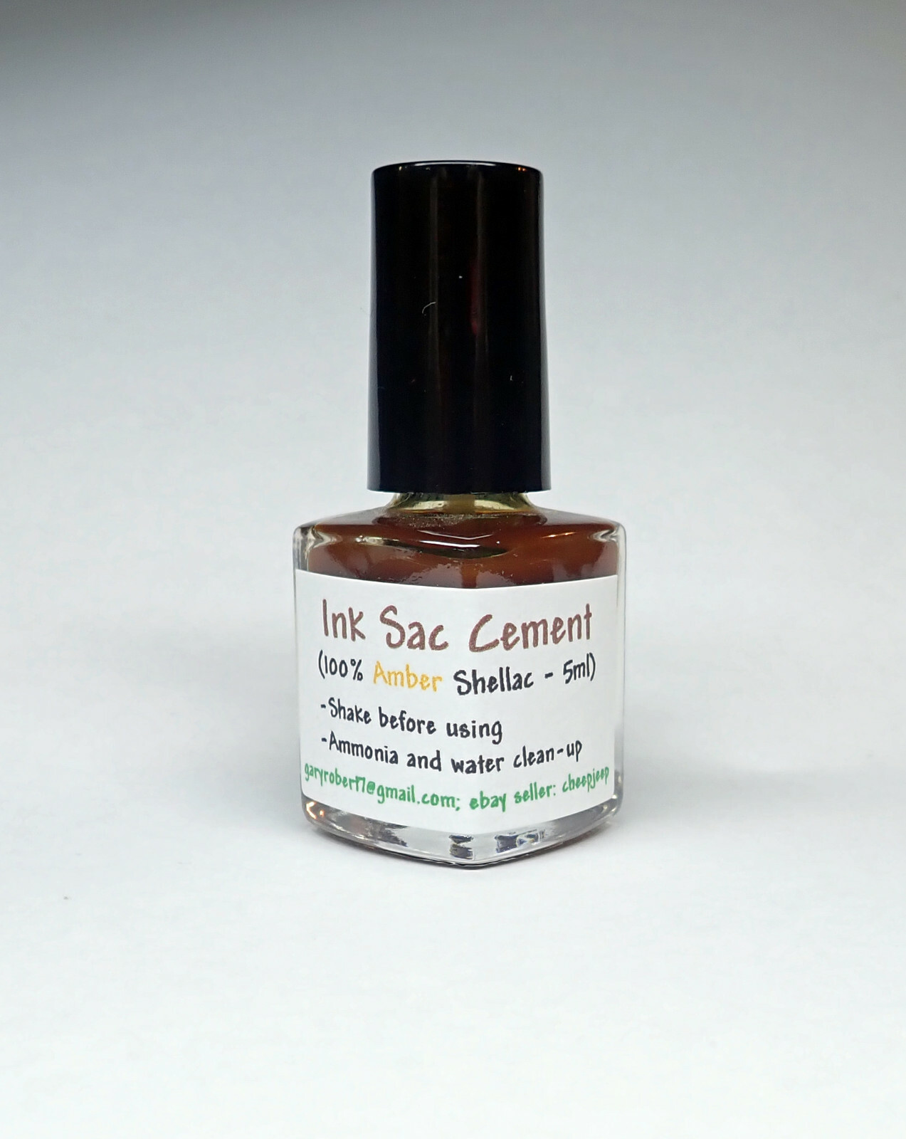 Vintage Fountain Pen Ink Sac Sack Diaphragm Cement Sealant Adhesive Shellac