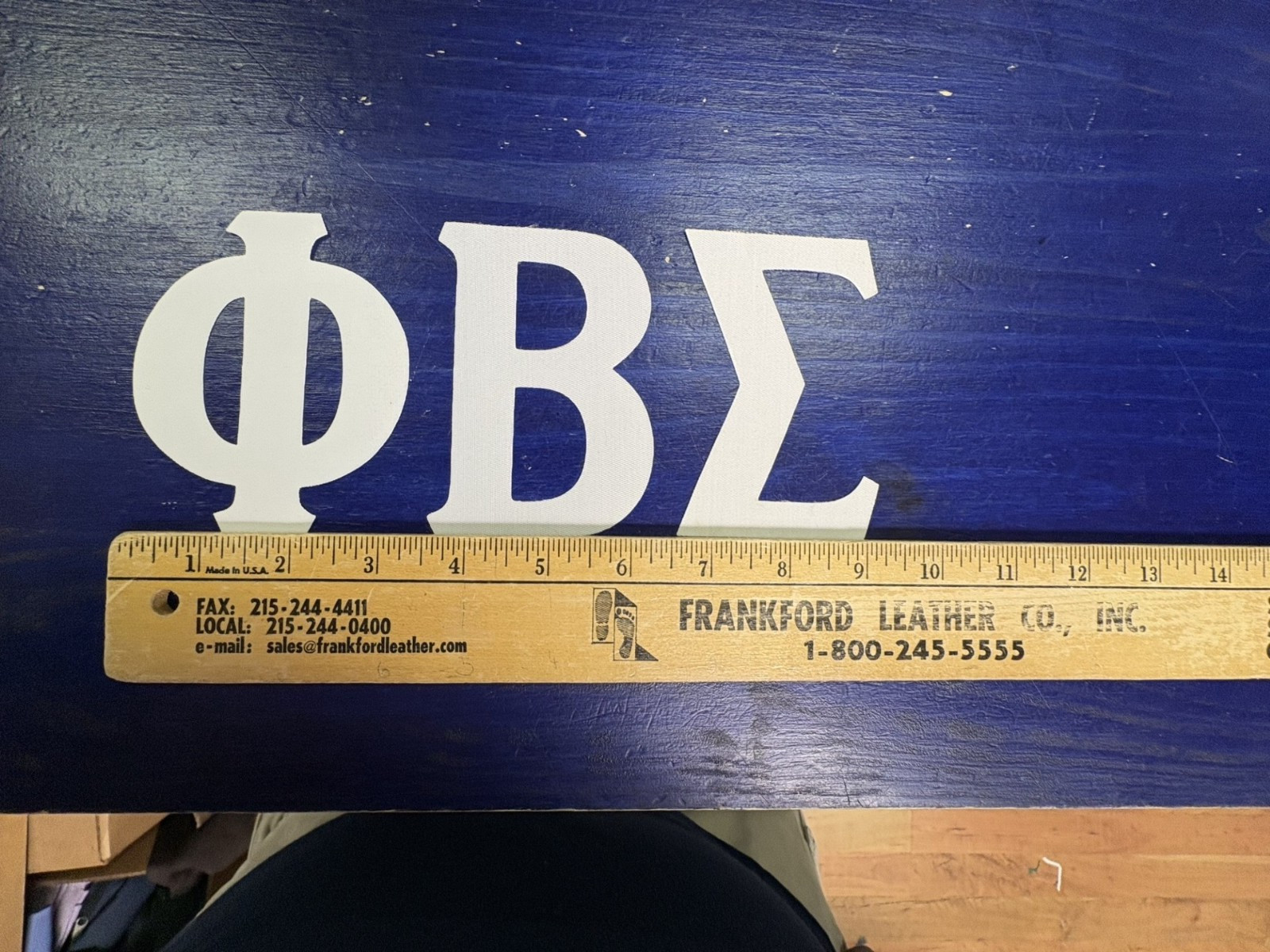 Phi Beta Sigma 4″ Greek Twill Sew On Letters White Adhesive Backing