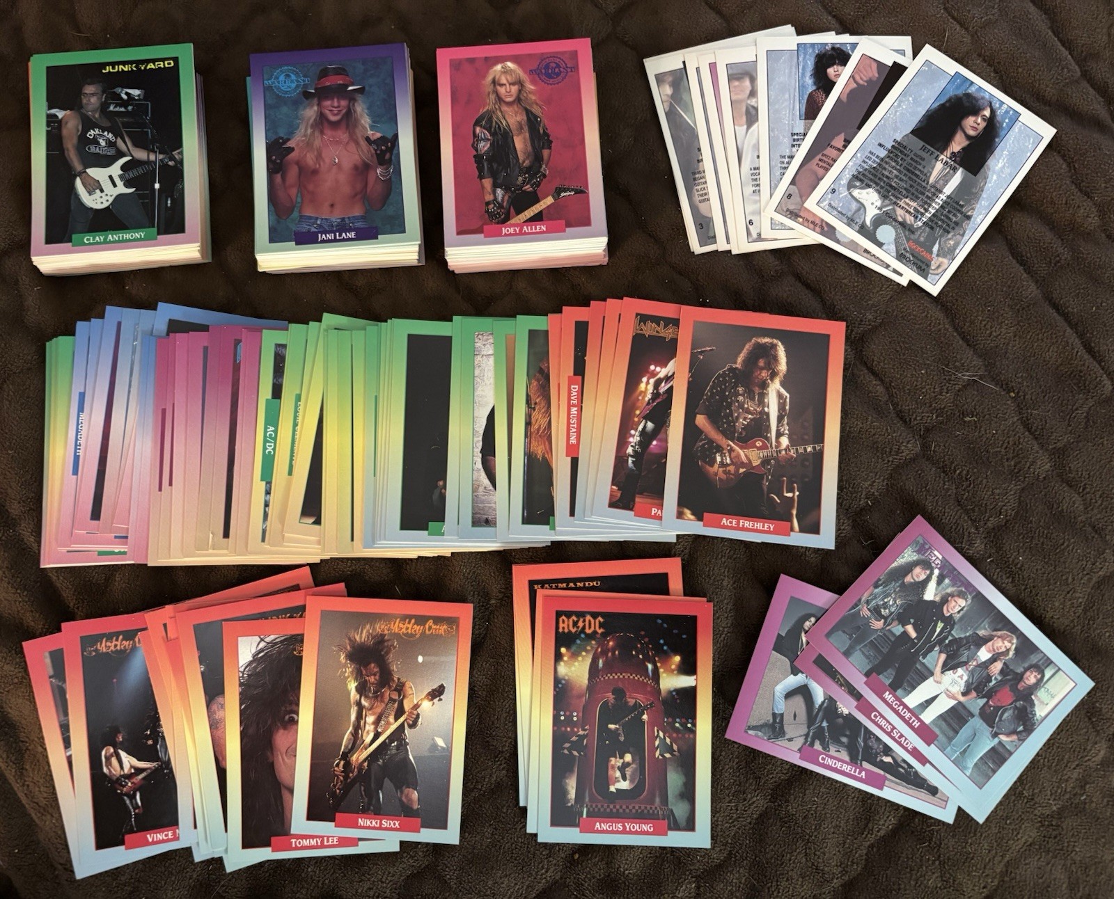 1992 Brockum RockCards Complete 288 Card Set AC/DC Motley Crue Megadeth