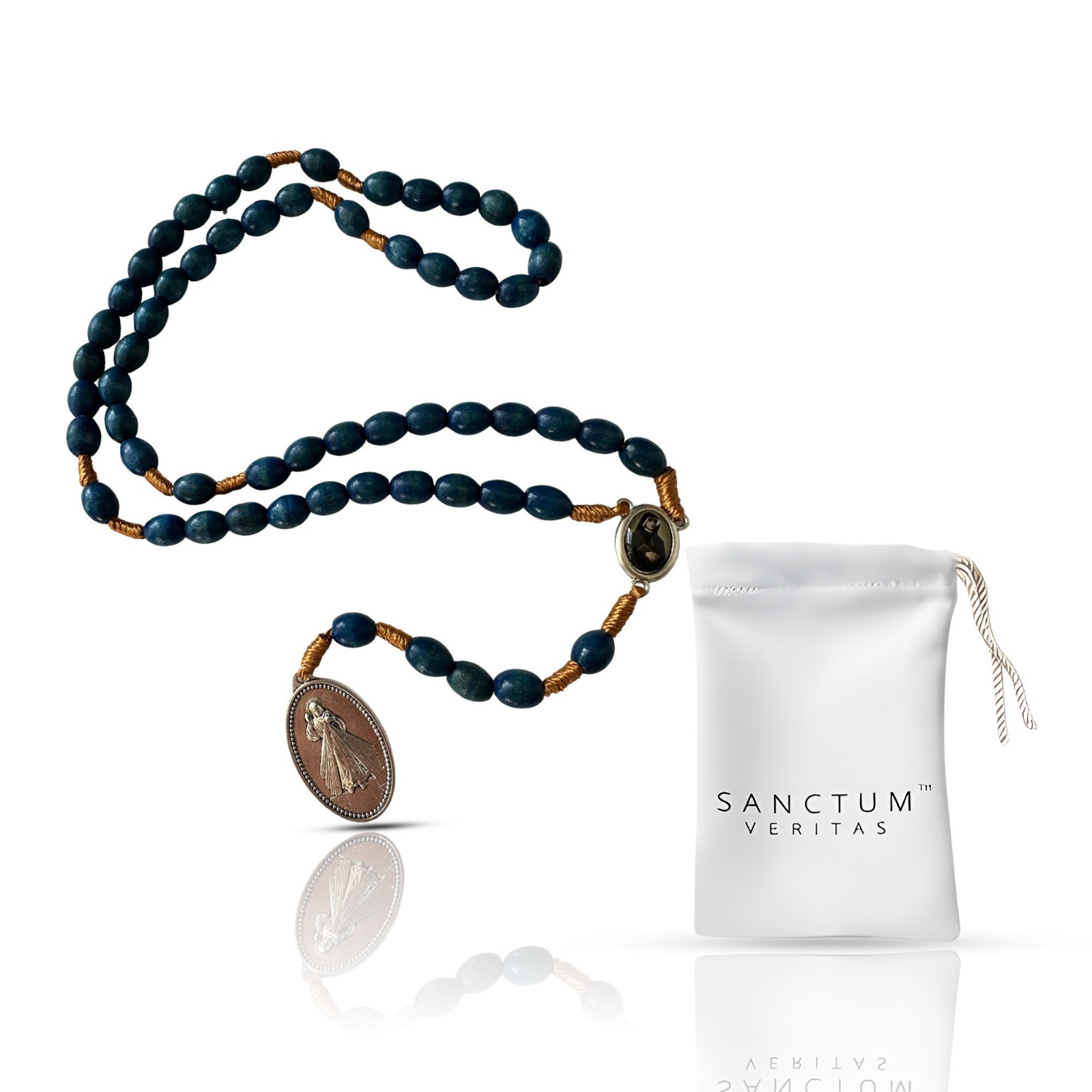 Catholic Prayer rosary with Saint Faustina Relic | Italian Prayer Beads