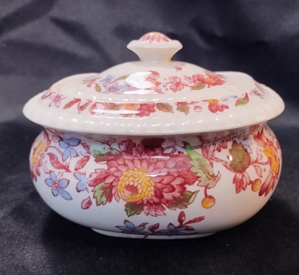Copeland Spode England “Spode’s Astor” Sugar Bowl & Lid Read!
