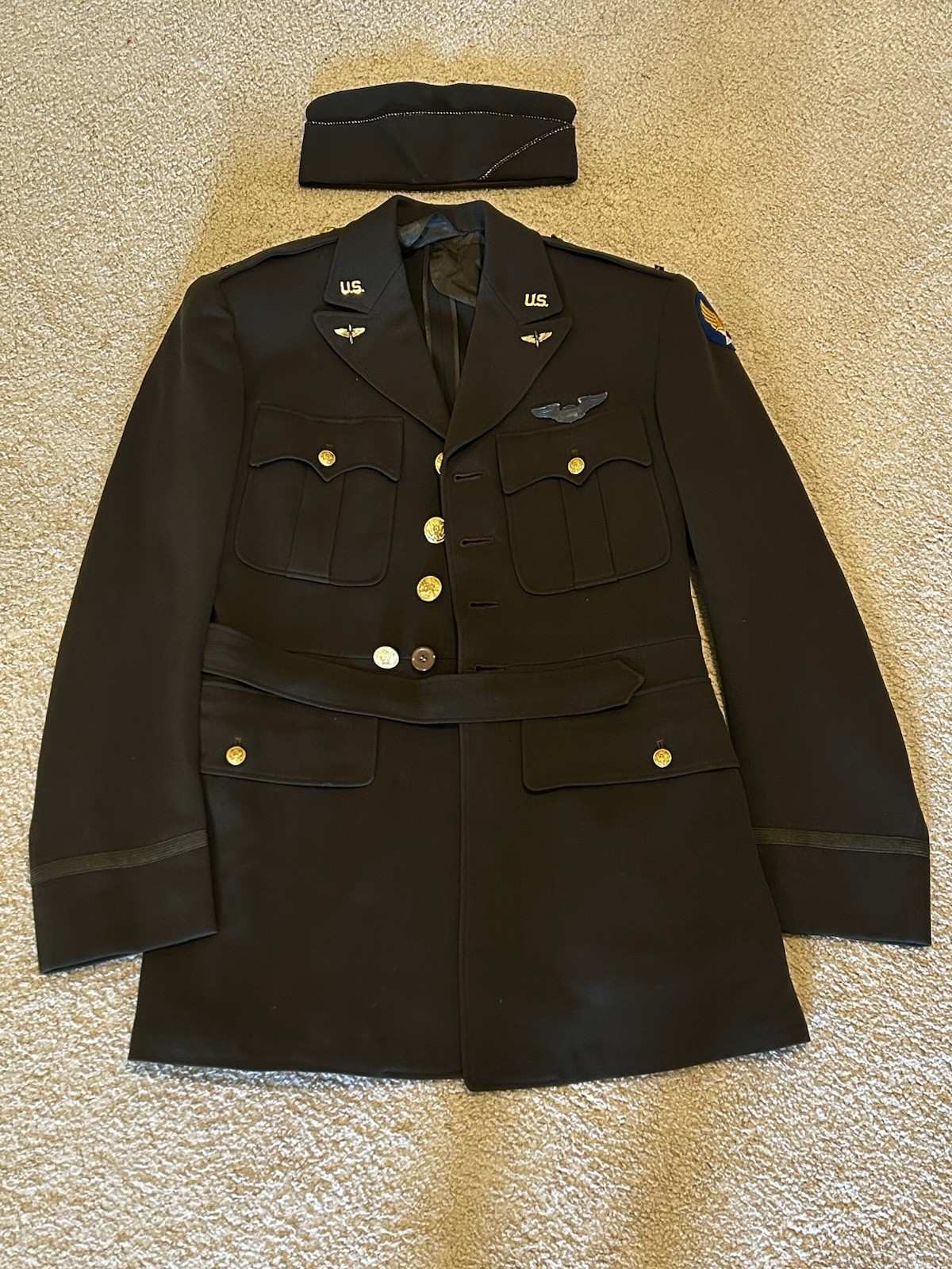 WW2 AAF Warrant Officer Pilot Tunic Jacket Sterling Pilot Wings