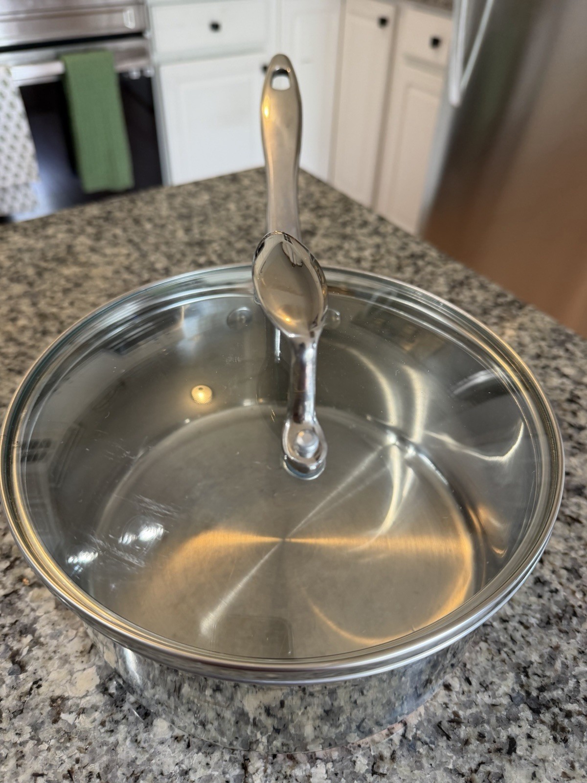 Vintage REVERE WARE 3 Qt COPPER Bottom Saucepan Pot with Glass Lid