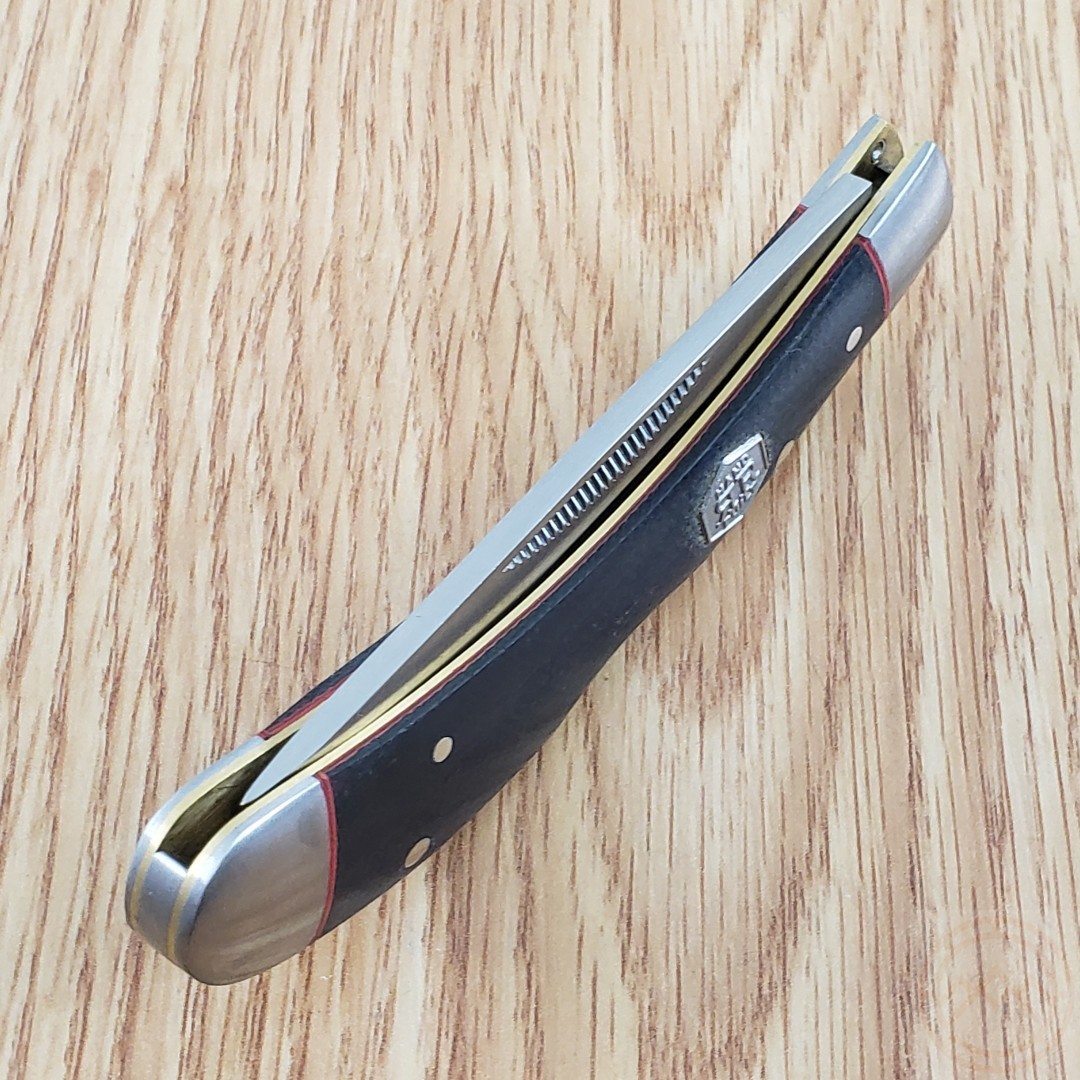 Rough Ryder Bow Trapper Lockback Folding Knife 440 Steel Blade Micarta Handle