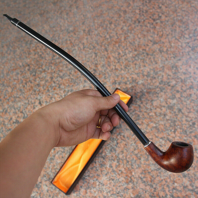 41Cm Durable Long Wooden Wood Modern Tobacco Smoking Pipe Churchwarden Box