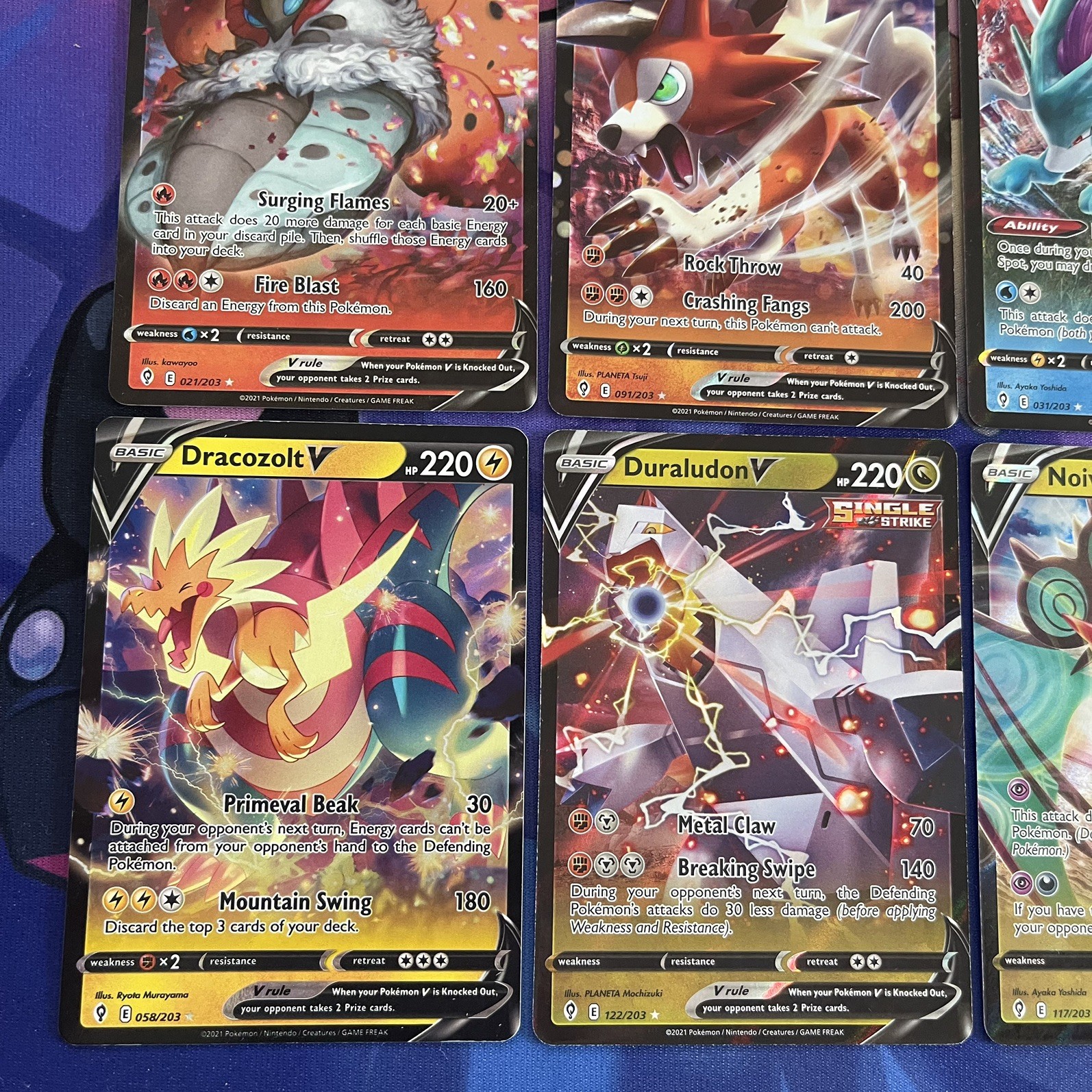 Pokemon TCG | Sword & Shield Evolving Skies Half Art V X9 Card Bundle