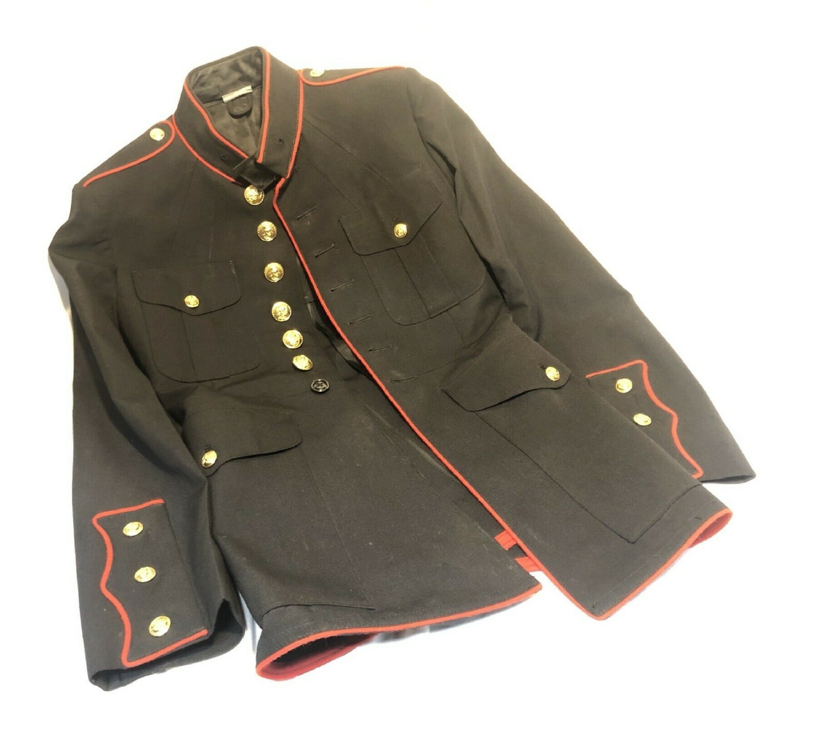 USMC MEN’S 40R DRESS COAT BLUE MC 2312 POLY WOOL BLUES UNIFORM TUNIC TOP MARINE