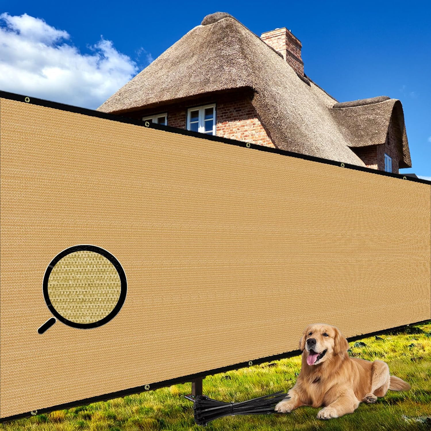 3′ X 16′ Fence Privacy Screen Heavy Duty 170 GSM Fencing Mesh Shade Net Cover fo