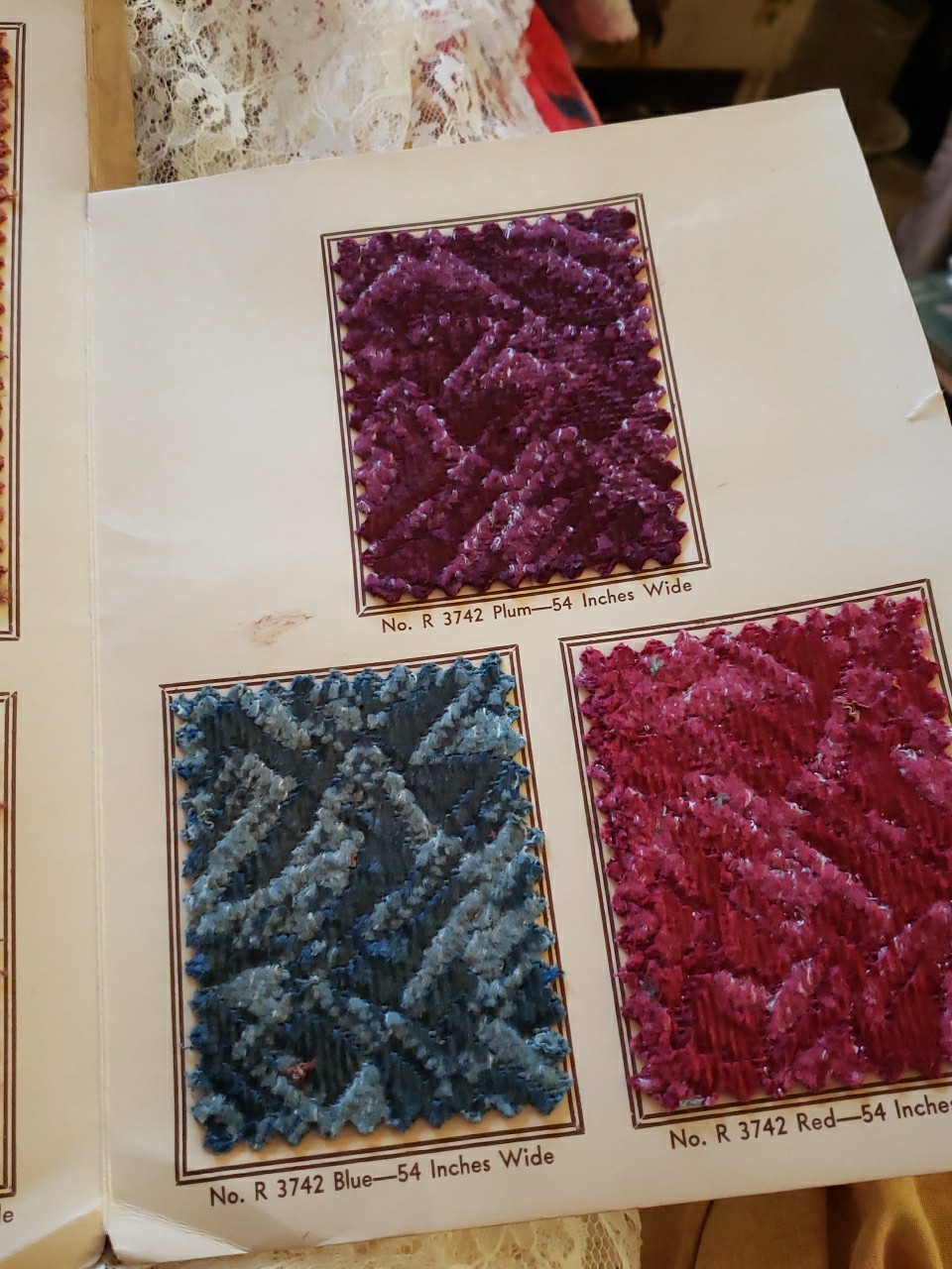 Antique Upholstery Fabrics Sample Book #2, The Pickwell Line, Chicago, Illinois