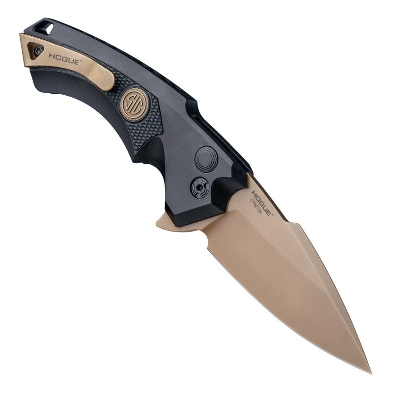 Hogue X5 3.5″ Sig Emperor Scorpion Flipper 3.5″ Folding Knife, Black/FDE – 36570