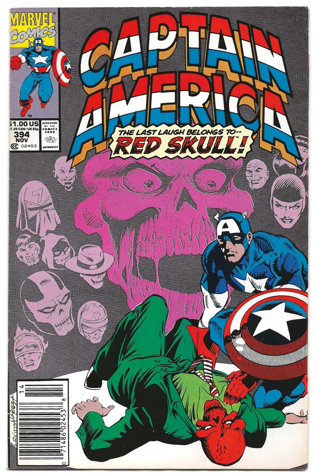 Captain America #394 – Marvel Comics – Newsstand – F-