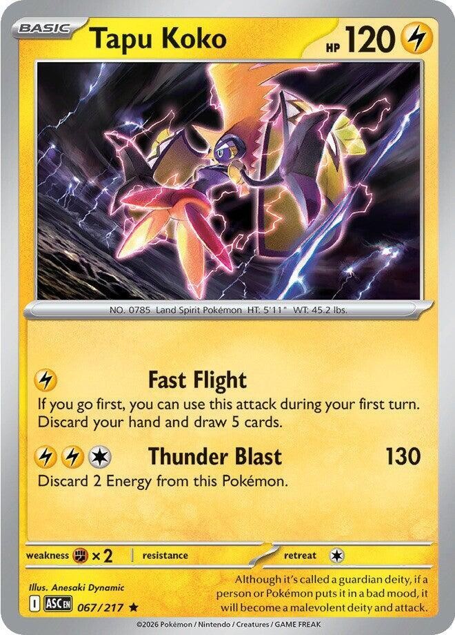 Tapu Koko Rare ME: Ascended Heroes 067/217 NM