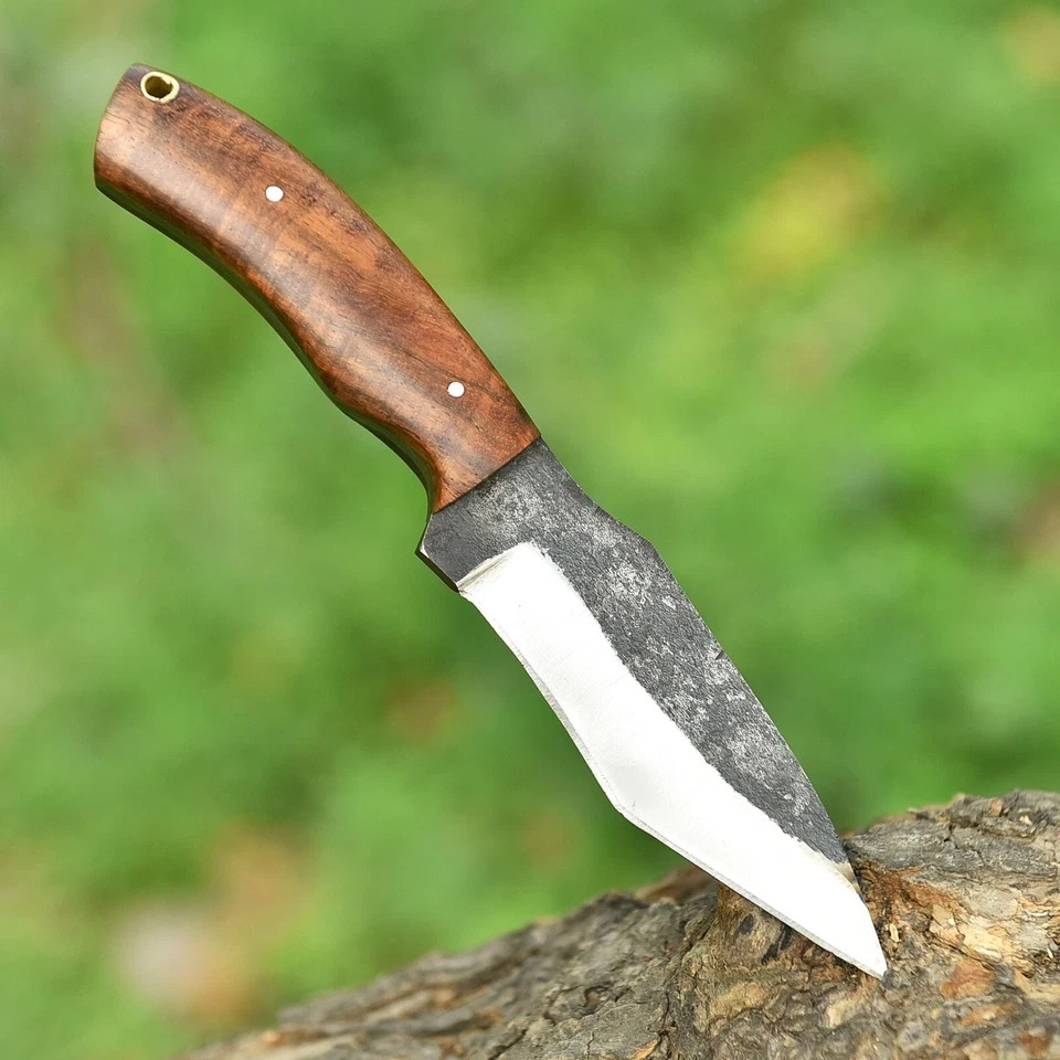 High Carbon Steel Skinning Fixed Blade 8″ Knife Full Tang Wood Handle 1261