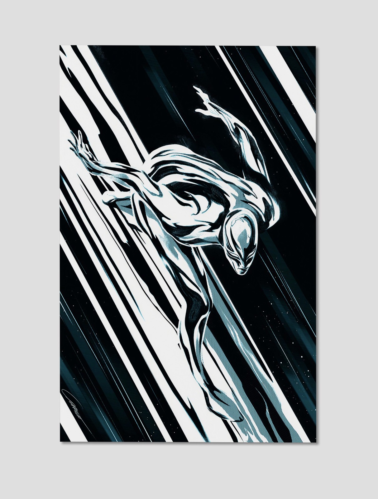 Silver Surfer Cosmic Herald Premium Giclee Print Poster 11″x17″- Marvel Wall Art