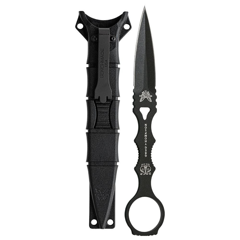 Benchmade 176BK SOCP Dagger Single-Piece Black Sheath 440C Stainless Steel Knife