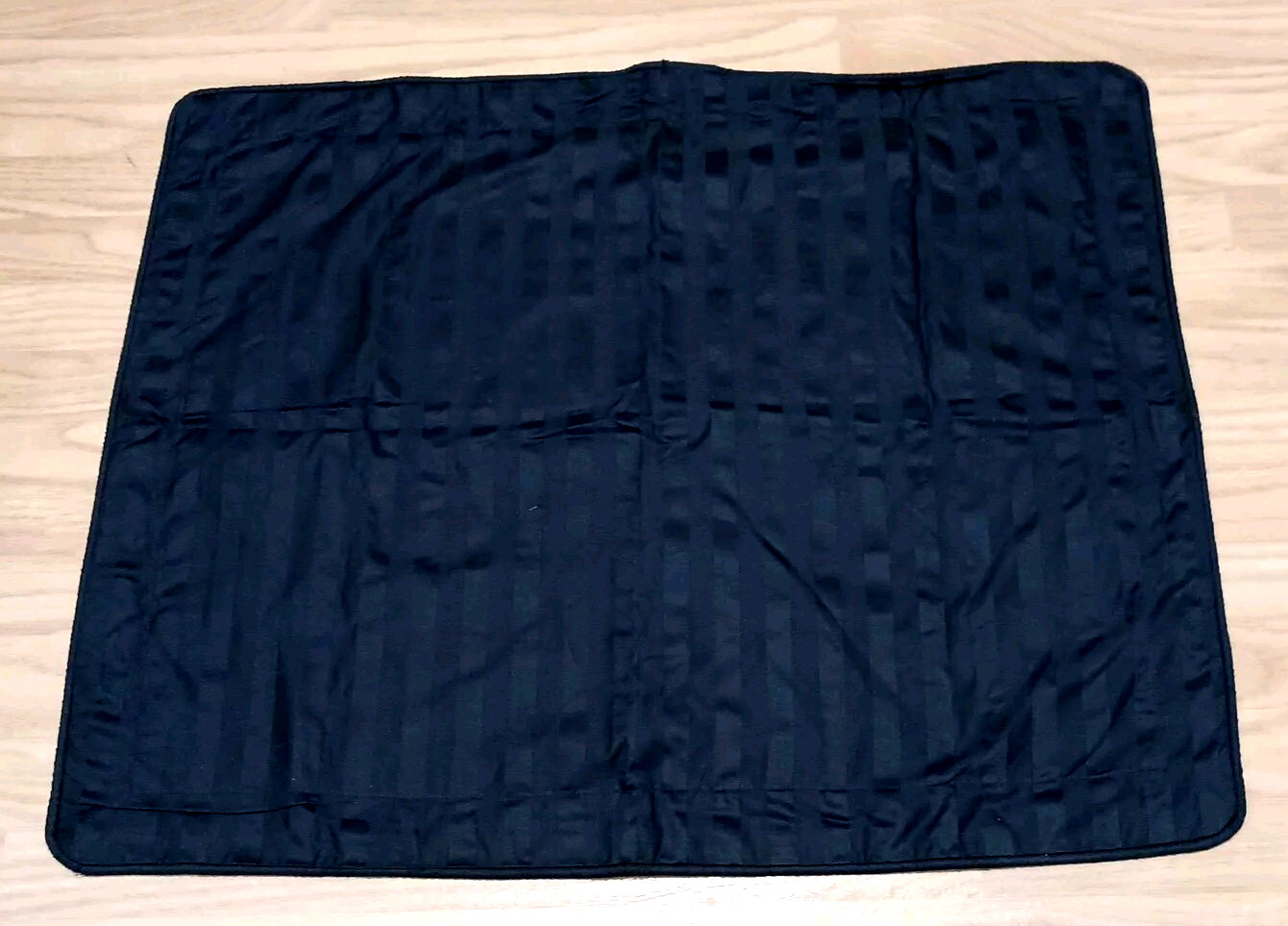 Wamsutta Standard Pillow Sham Black Damask Stripe 100% Cotton 20×26