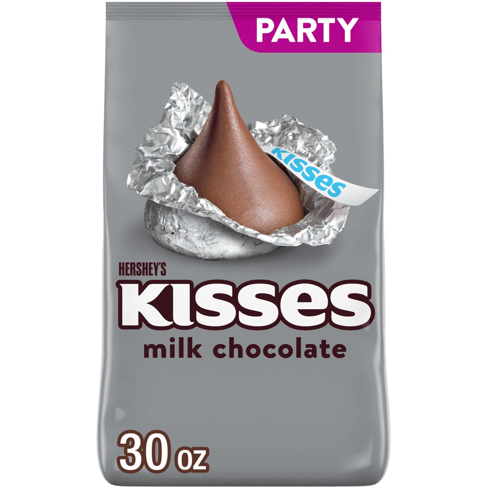 HERSHEY’S KISSES Milk Chocolate Candy Bulk Party Pack, 30 Ounce (Pack of 1)