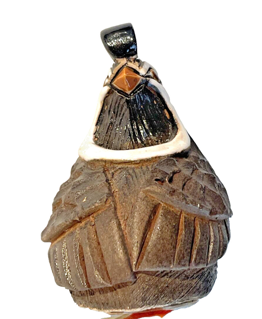 Quail Figure Artesania Rinconada Signed Uruguay Art J J Madison Co Vintage 2 x 3