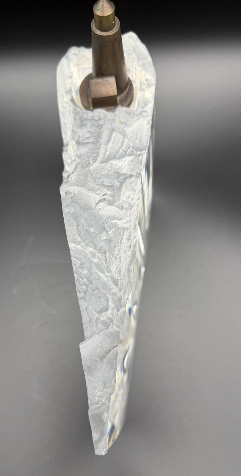 Steuben “Lighthouse” Crystal & Bronze Sculpture by David Dowler – 7.5” – 7.2 lbs