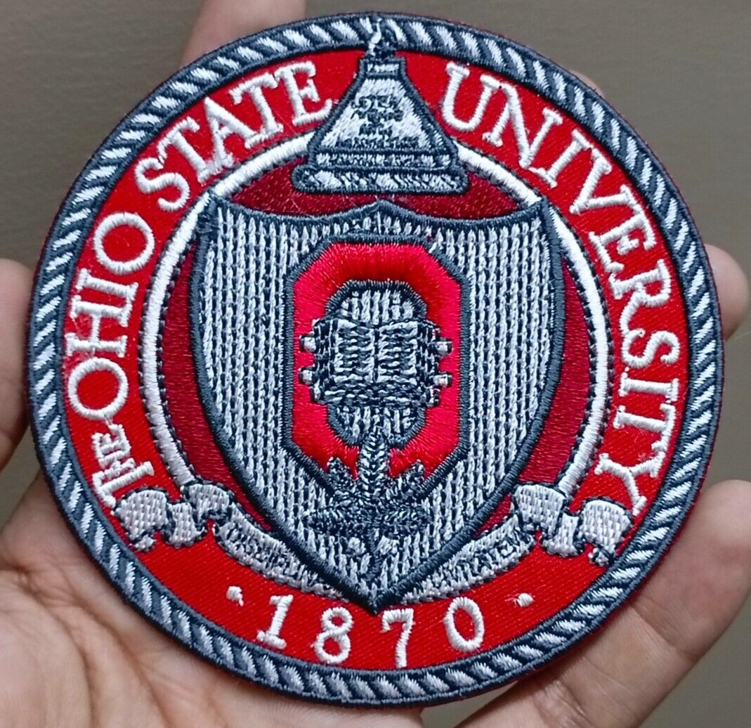 Ohio State University Logo Iron On Patch – Sew Patch – Embroidered Patch 4″x4″
