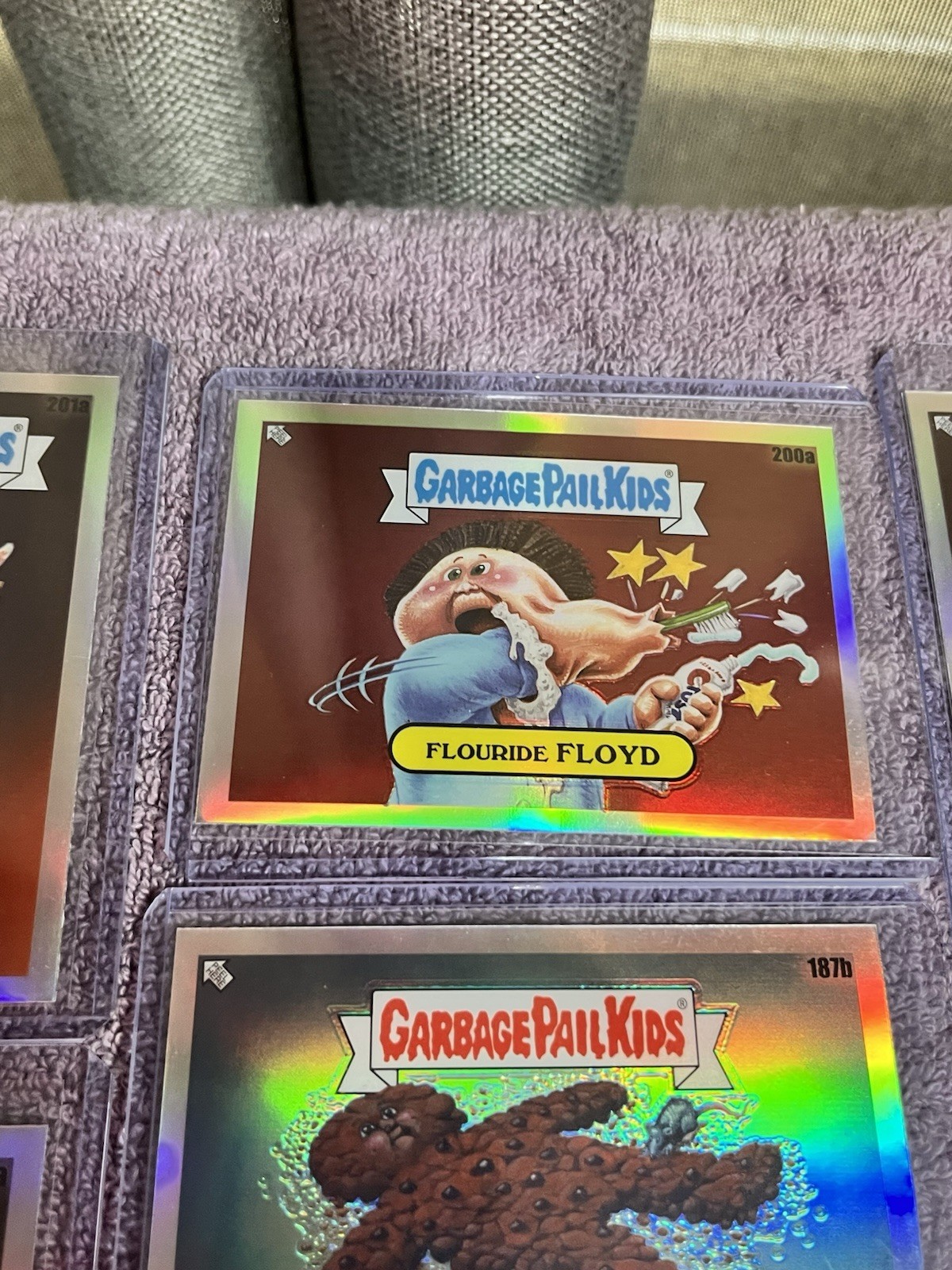 Set/11 Garbage Pail Kids Refractor Cards Silver Prism Boarder Perfect Mint Cond