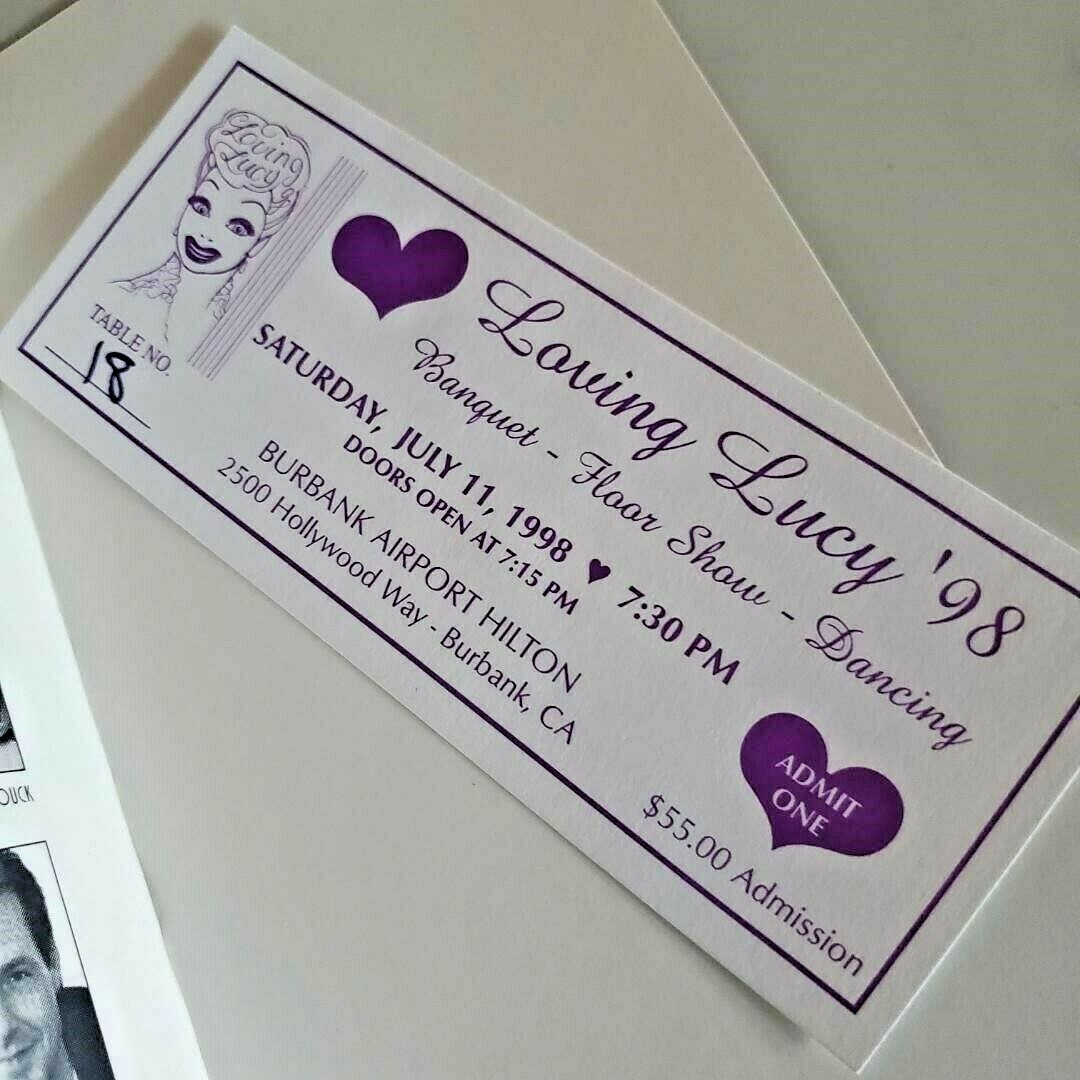 Loving Lucy ’98 – 1 Ticket and 3 Programs Burbank I Love Lucy-Lucille Ball Rare